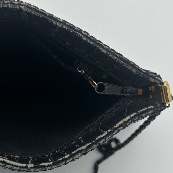 Vintage Black Marlo Evening Bag With Sequin Mesh Design & Gold Hardware - Picture 5 of 5